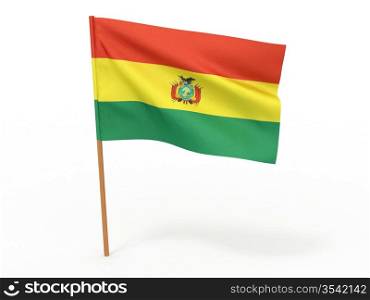 Flag of bolivia . 3d