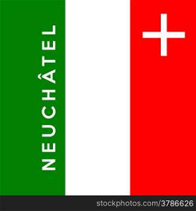 Flag of Canton of Neuchatel Switzerland country region