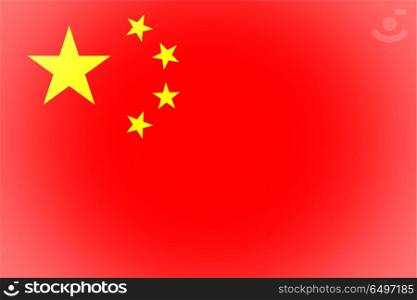 Flag of China vignetted. Vignetted Chinese flag of the People Republic of China