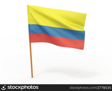 Flag of colombia . 3d