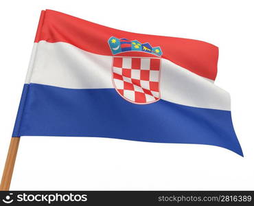 Flag of croatia . 3d