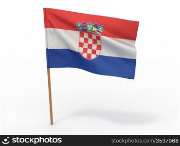 Flag of Croatia. 3d