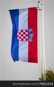 Flag of Croatia on sky background
