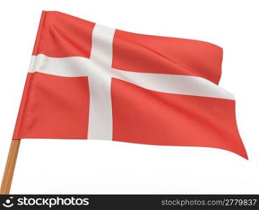 Flag of denmark . 3d