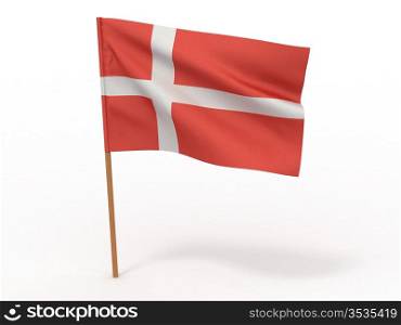 Flag of Denmark . 3d