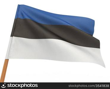 Flag of Estonia . 3d