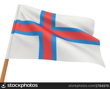 Flag of Faroe Islands . 3d