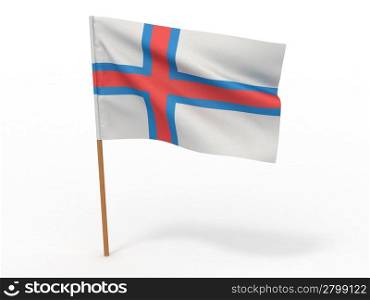 Flag of Faroe Islands. 3d
