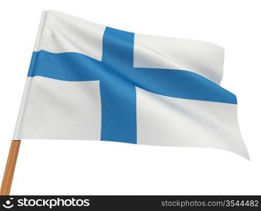 Flag of finland . 3d