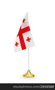 Flag of Georgia isolated on white
