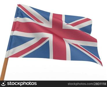 Flag of great britain . 3d