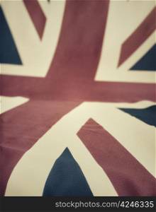 Flag of Great Britain - UK Flag Drapery - Shallow Depth of Field