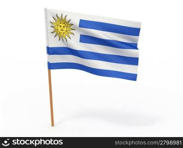 Flag of great uruguay . 3d