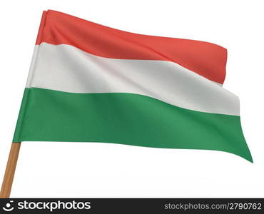 Flag of hungary . 3d