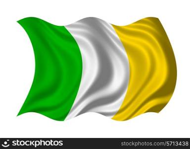 Flag of Ireland isolated on white background