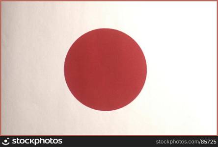 Flag of Japan background closeup.