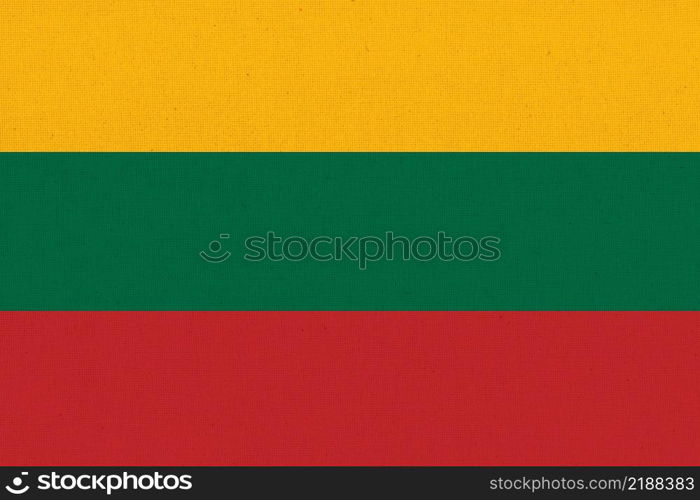 Flag of Lithuania. Lithuanian state symbol. flag on fabric surface. Fabric Texture. Lithuanian state symbolstate symbol. Republic of Lithuania. Flag of Latvia. Latvian state symbol. Fabric Texture