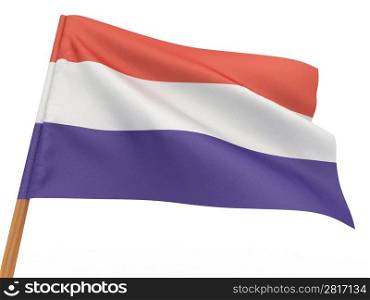 Flag of luxembourg. 3d