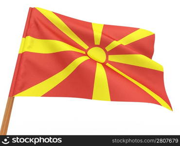 Flag of macedonia . 3d