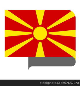 Flag of Macedonia horizontal shape, pointer for world map. Flag horizontal shape, pointer for world map