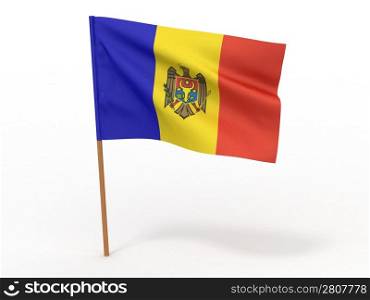Flag of Moldova. 3d