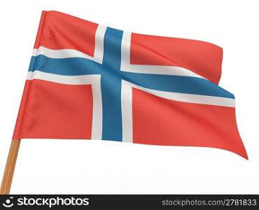 Flag of norway . 3d
