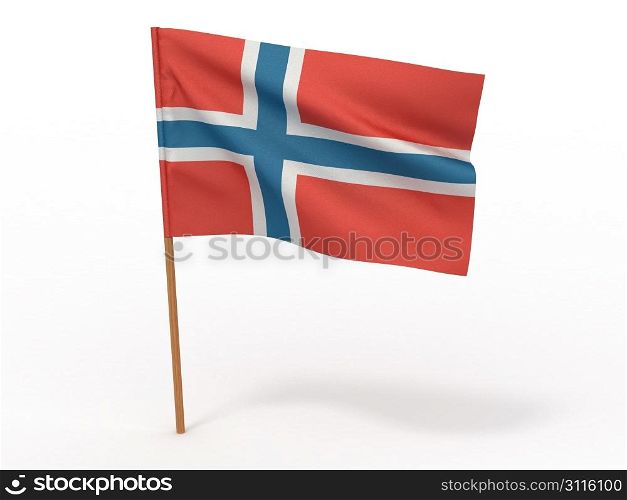Flag of Norway . 3d