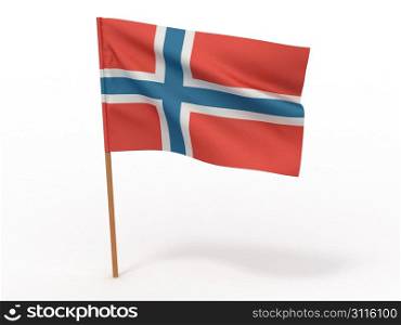 Flag of Norway . 3d