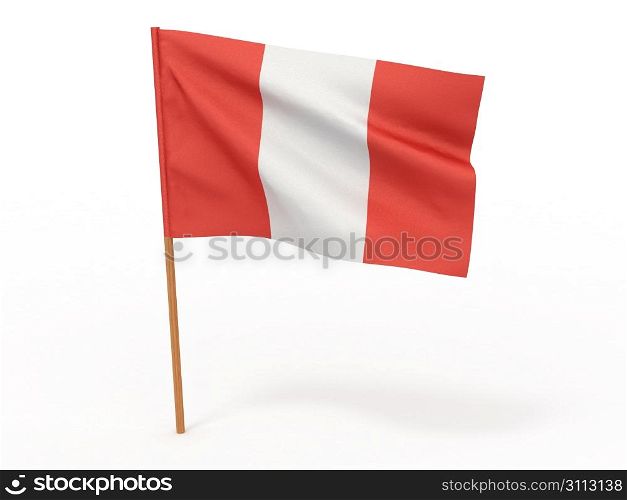 Flag of Peru. 3d