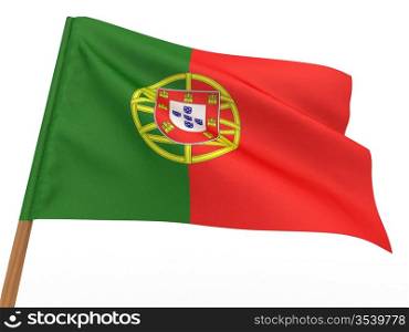 Flag of portugal . 3d