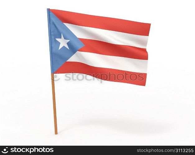 Flag of Puerto-Rico. 3d