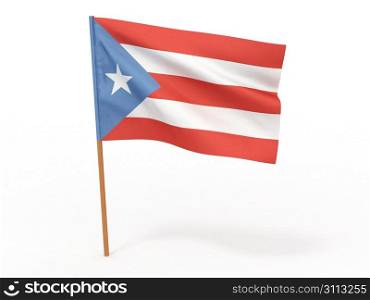 Flag of Puerto-Rico. 3d
