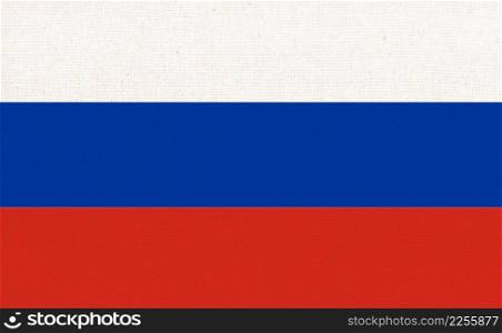 Flag of Russian Federation. russian flag on fabric surface. Fabric Texture. National Polish symbol. Polish national flag. Flag of Russian Federation. Fabric Texture. National russian symbol. russian flag