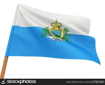 Flag of San-Marino. 3d
