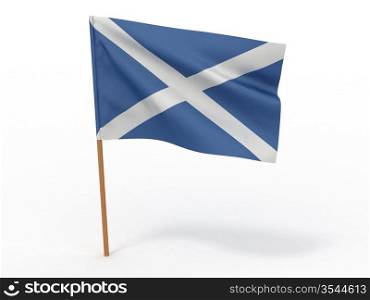 Flag of scotland . 3d