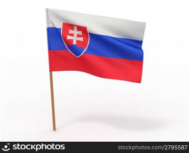 Flag of slovakia. 3d