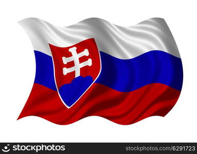 Flag of Slovakia isolated on white background