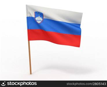 Flag of slovenia . 3d