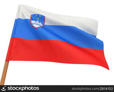 Flag of slovenia . 3d