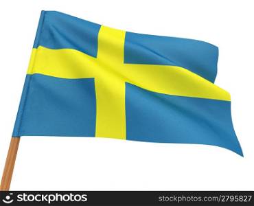 Flag of sweden . 3d