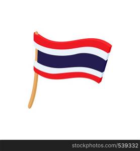 Flag of Thailand icon in cartoon style on a white background. Flag of Thailand icon, cartoon style