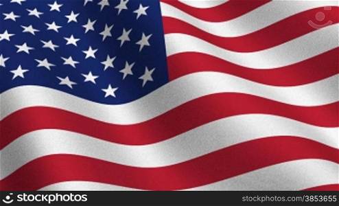 Flag of the USA waving in the wind, seamless loop - Flagge der Vereinigten Staaten von Amerika im Wind - kann als Schleife verwendet werden