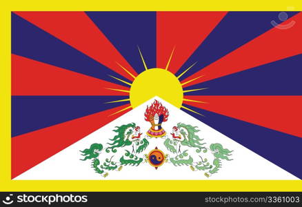 Flag of Tibet between 1912 and 1959