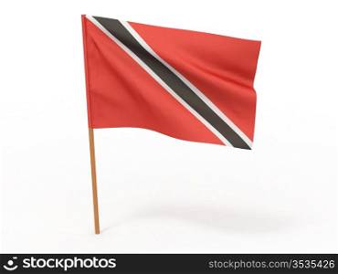 Flag of Trinidad and Tobago. 3d