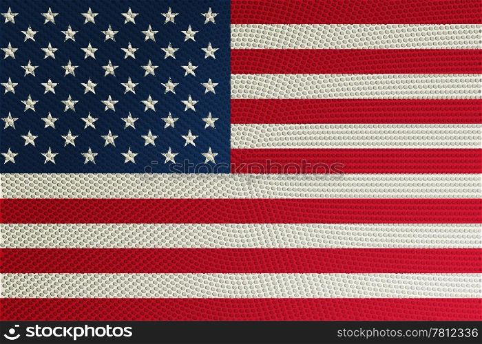 Flag of United States of America with halftone effect. Abstract background