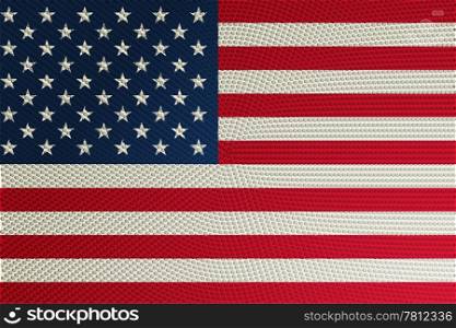 Flag of United States of America with halftone effect. Abstract background