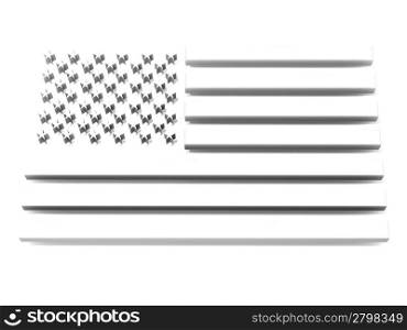 Flag of USA. 3d