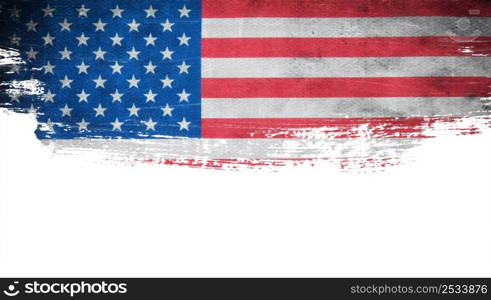 Flag of USA grunge background