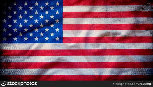 Flag of USA grunge background