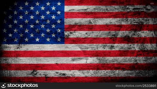Flag of USA grunge background